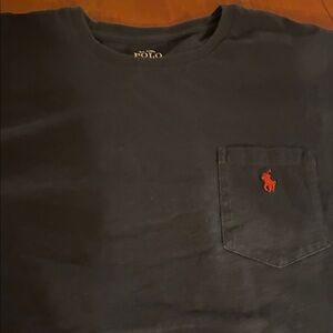 Polo by Ralph Lauren Men's Dark Tee with Red Logo